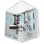 Mars Gaming MC-INFINIOLITE Caja Gaming ATX Semitorre Blanca - Diseño Infinity de Cristal Templado Curvado, Estructura Doble Cámara, Compatible con Refrigeración Líquida 240mm